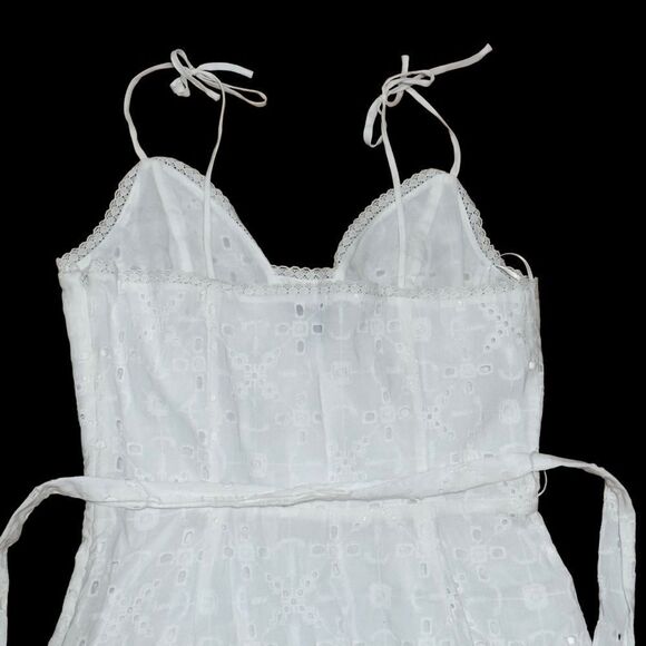 PAIGE SERYNE WHITE EYELET DRESS SIZE 2 - Picture 9 of 16